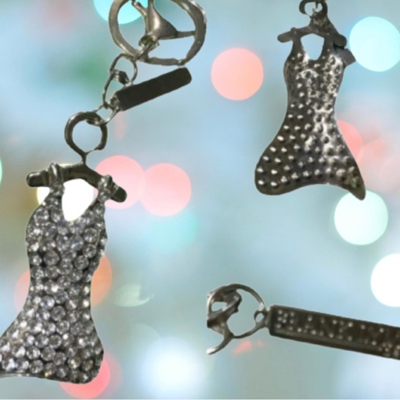 Frank Lyman design rhinestone dress keychain/purse hanger - Picture 2 of 2